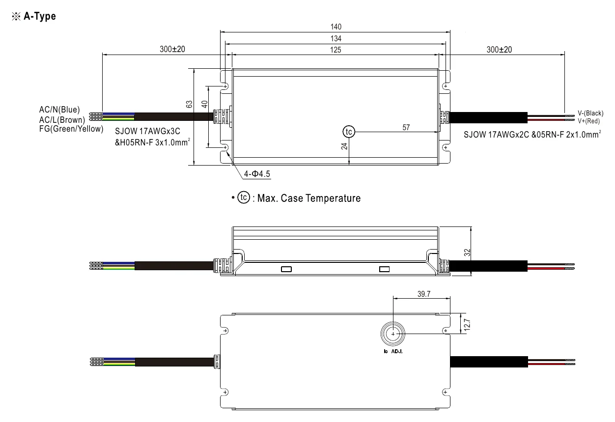 XLG-75-24-A MECHANICAL SPECIFICATION ※ A-Type