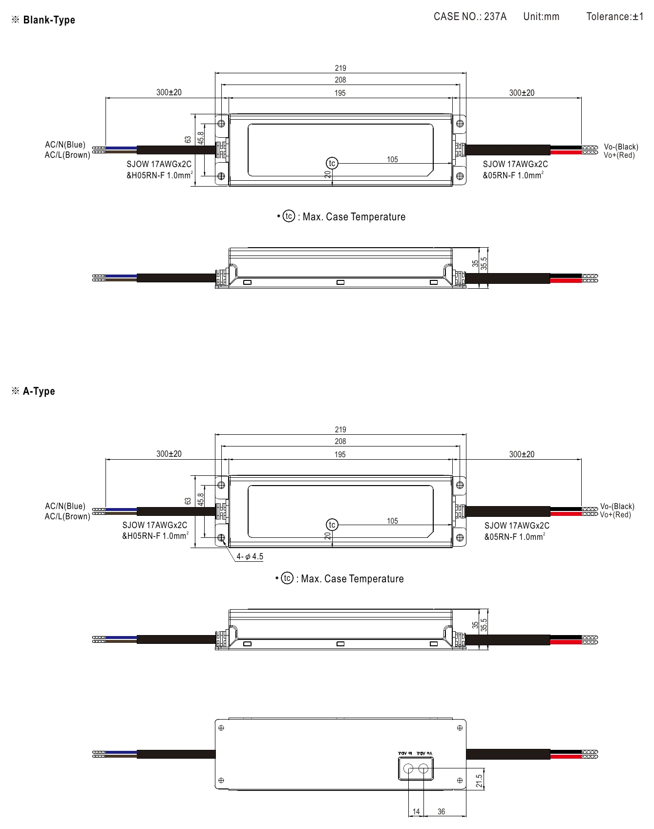 ELG-150-12-3Y Mechanical Specification