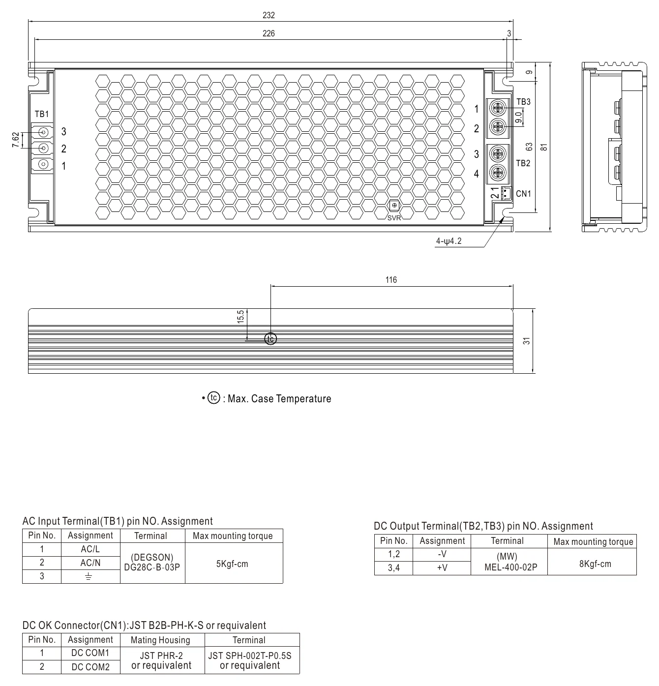 UHP-500-5 Mechanical Specification