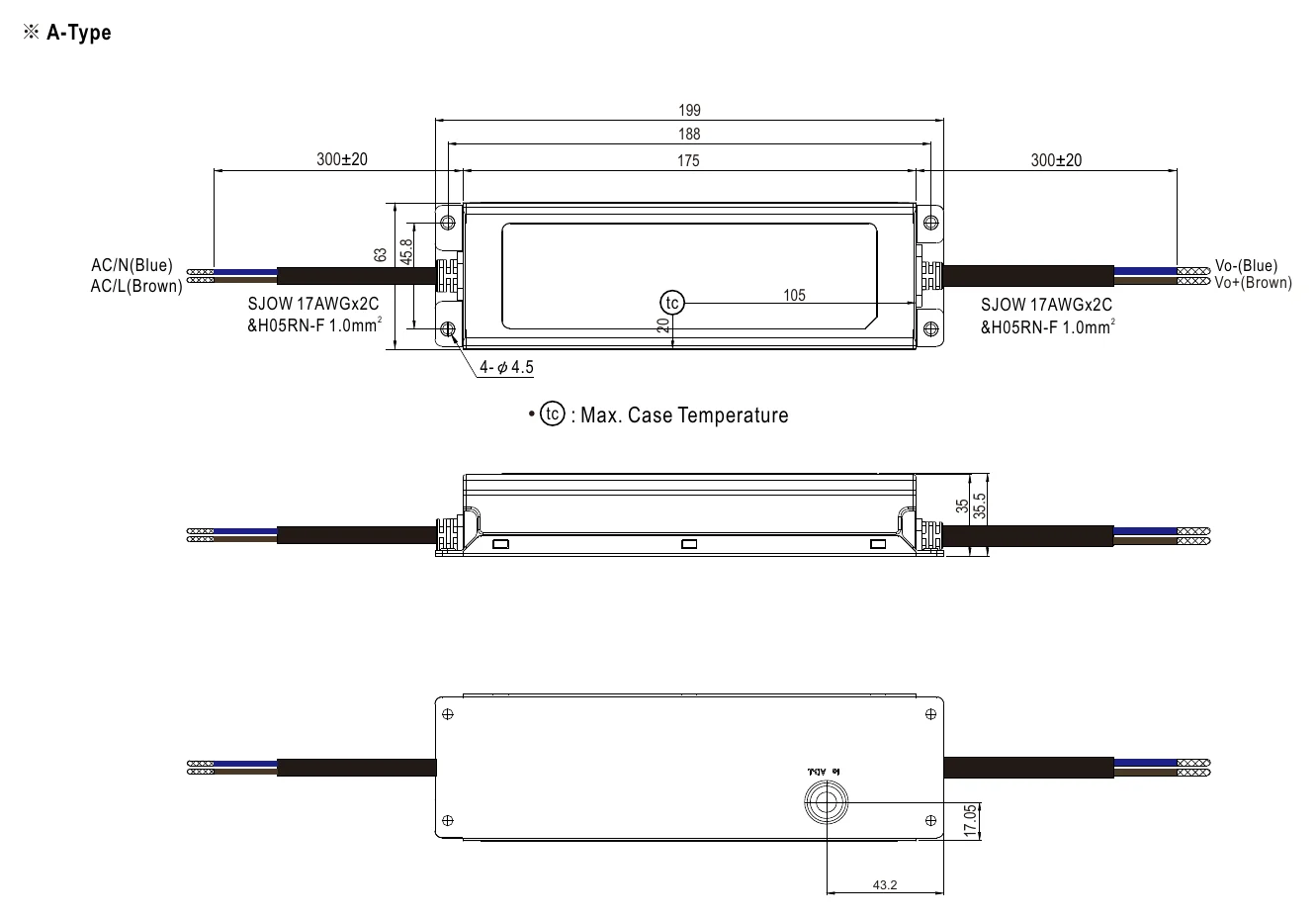 ELG-100-C700A MECHANICAL SPECIFICATION ※ A-Type