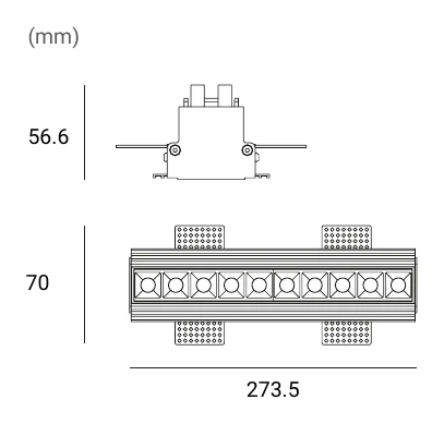 Archilight Lattice Trimless 10 Ac Dimmable Downlight 20W Dimensions (mm)
