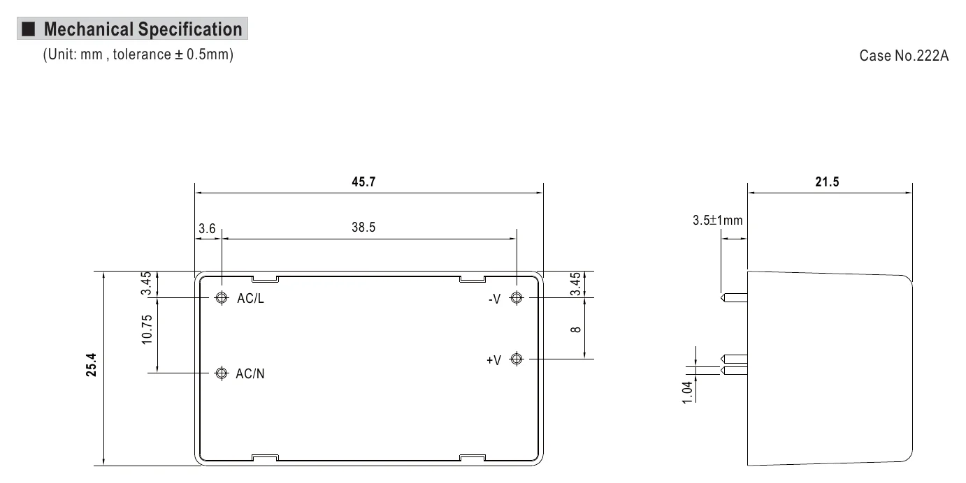 MPM-10-24 Mechanical Specification