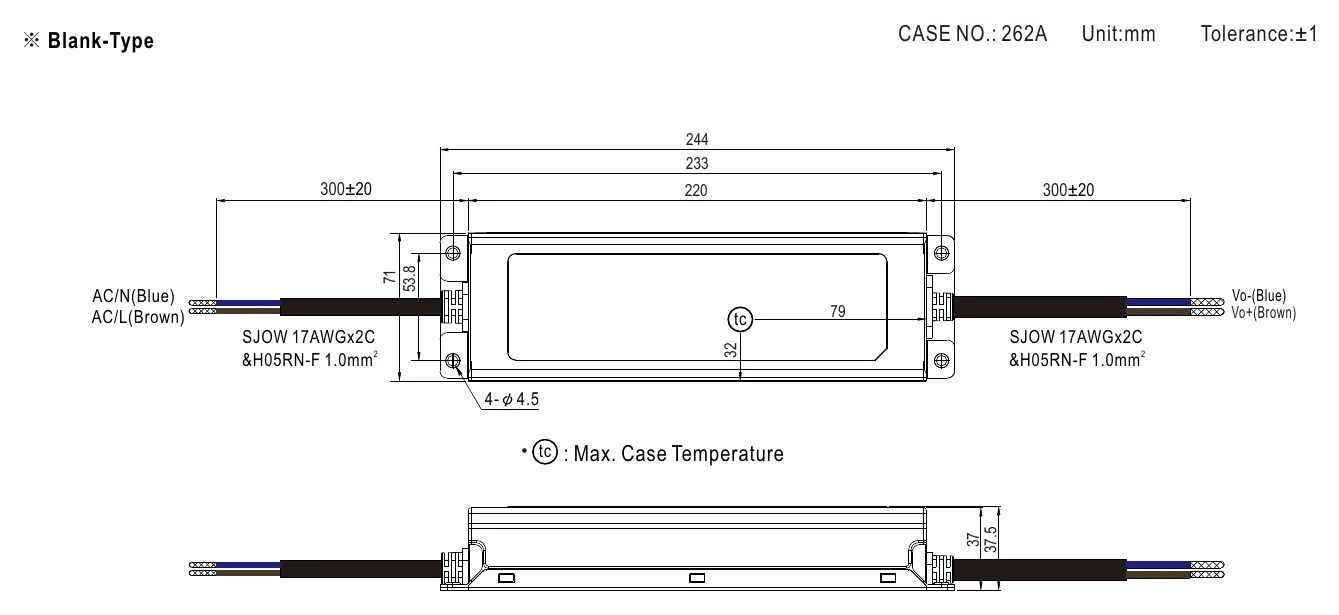 ELG-240-C1050 MECHANICAL SPECIFICATION ※ Blank-Type