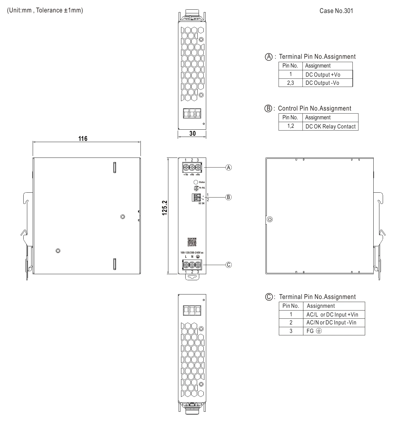 XDR-150E-24 Mechanical Specification