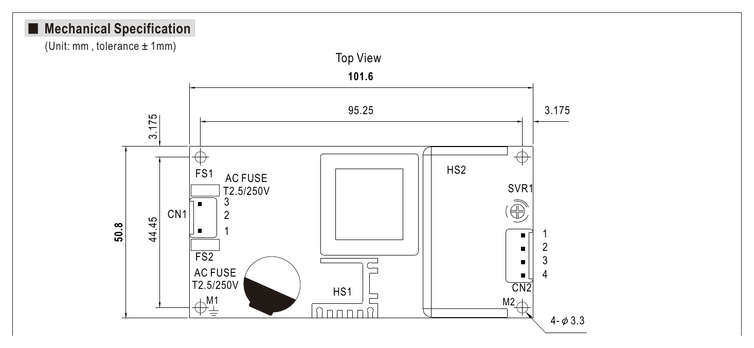 RPS-60-3.3 Mechanical Specification