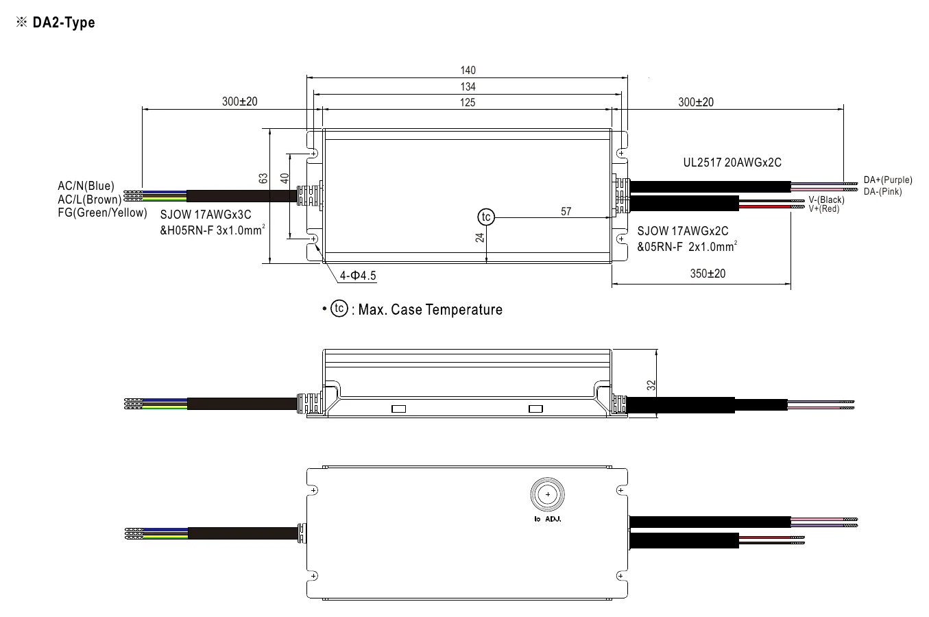 XLG-100-L-DA2 MECHANICAL SPECIFICATION