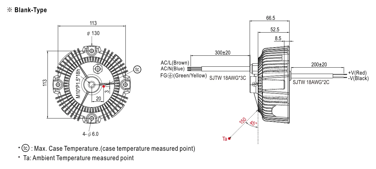 HBG-100-60AB MECHANICAL SPECIFICATION ※ Blank-Type