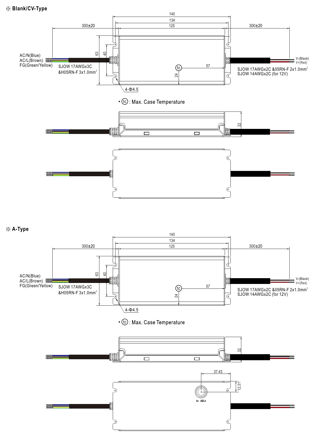XLG-100-24-A MECHANICAL SPECIFICATION