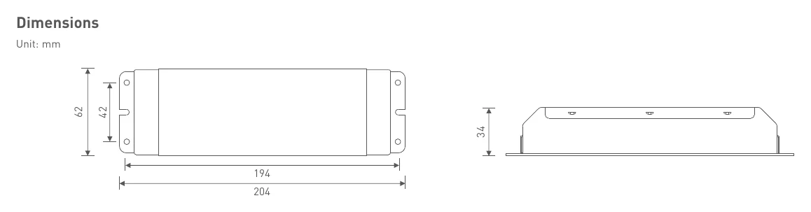 DALI-75-12-F1M1 Dimensions