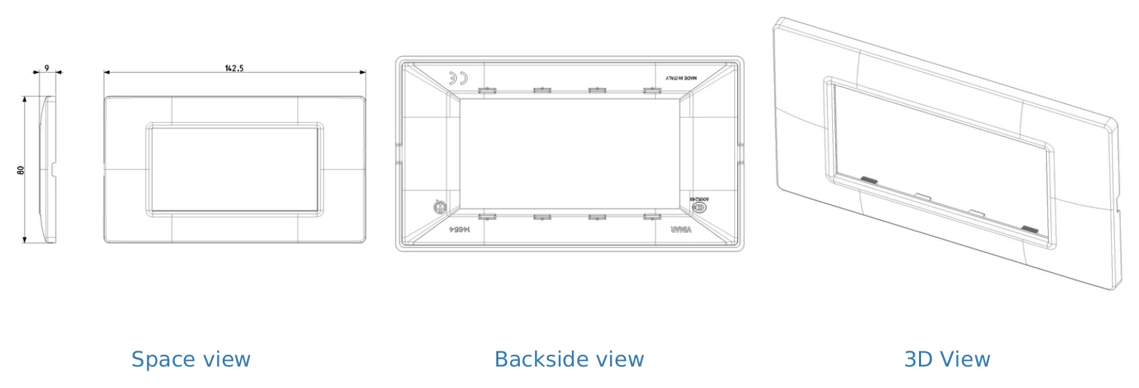 Z-VM12SOC-RASH Cover plate VM-14654.40: drawing
