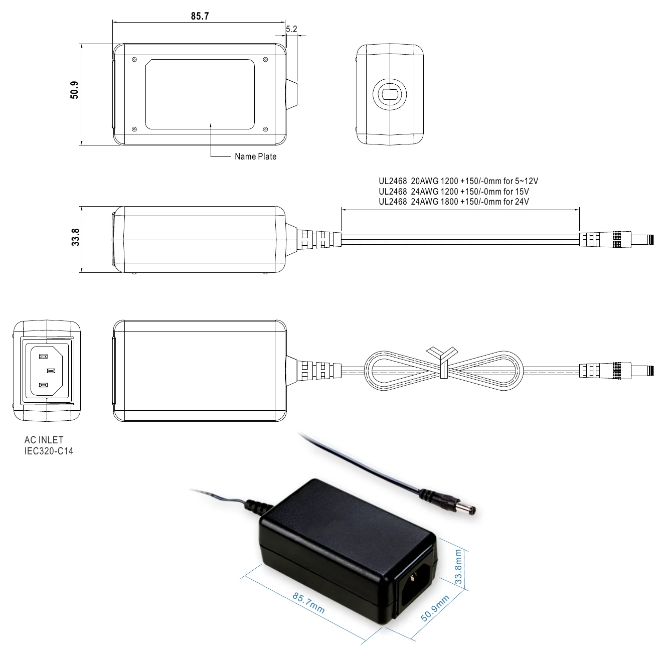 SGAS15A05-P1J Mechanical Specification