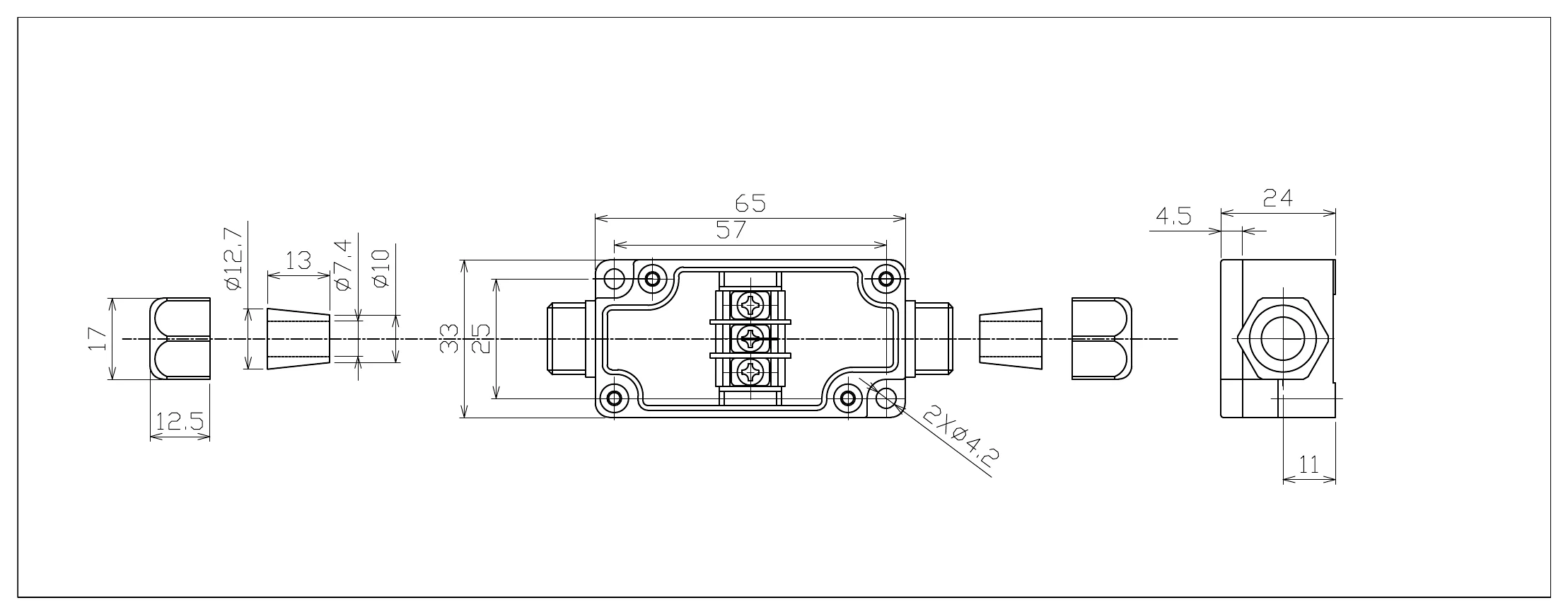 BC-AGG-3PC Dimensions (mm)