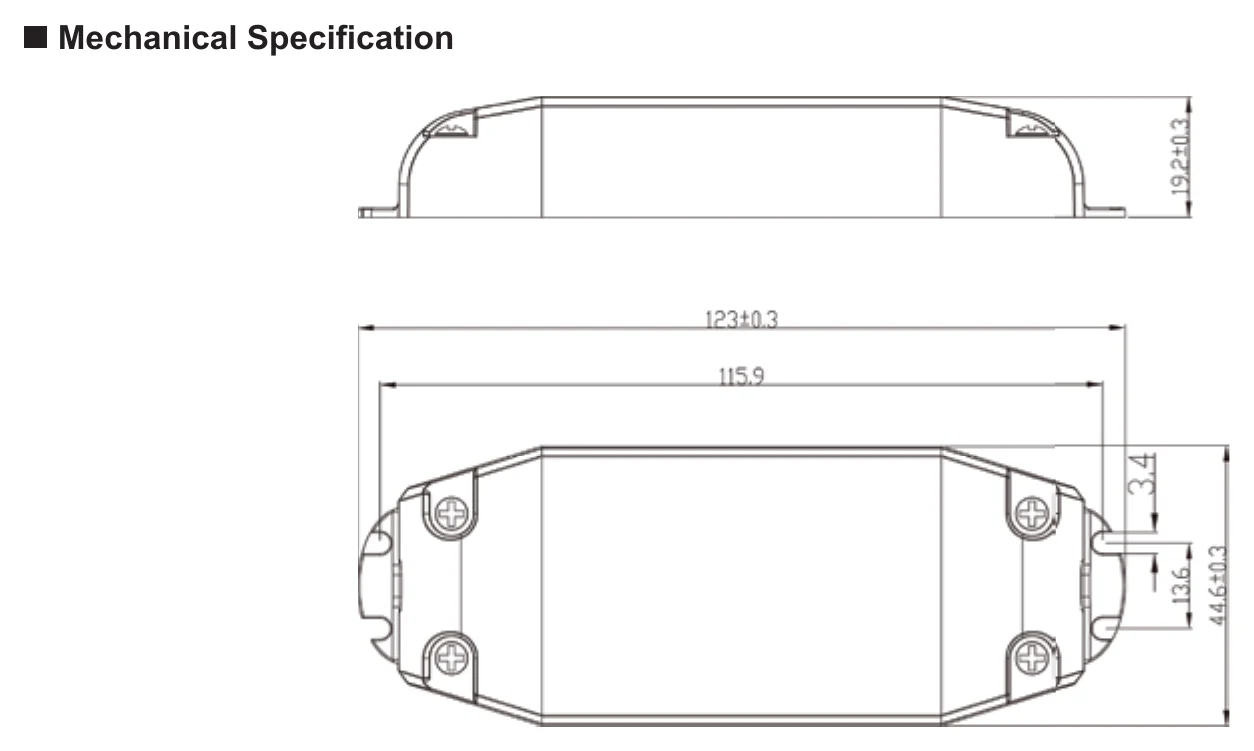 S-EV-SNR-30-24 Mechanical Specification