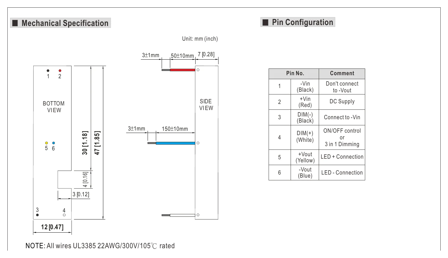 LDDS-350HW Pin Configuration