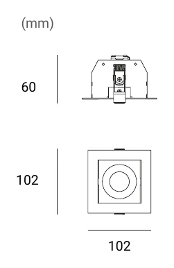 Archilight Mocha 1 Ac Dimmable Downlight 8W Dimensions (mm)