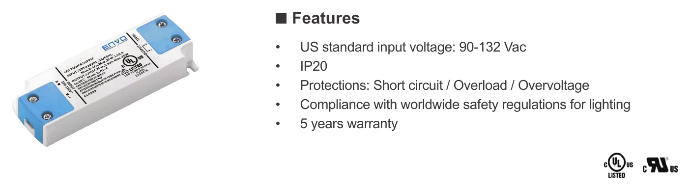 EV-SE-20-24US Features