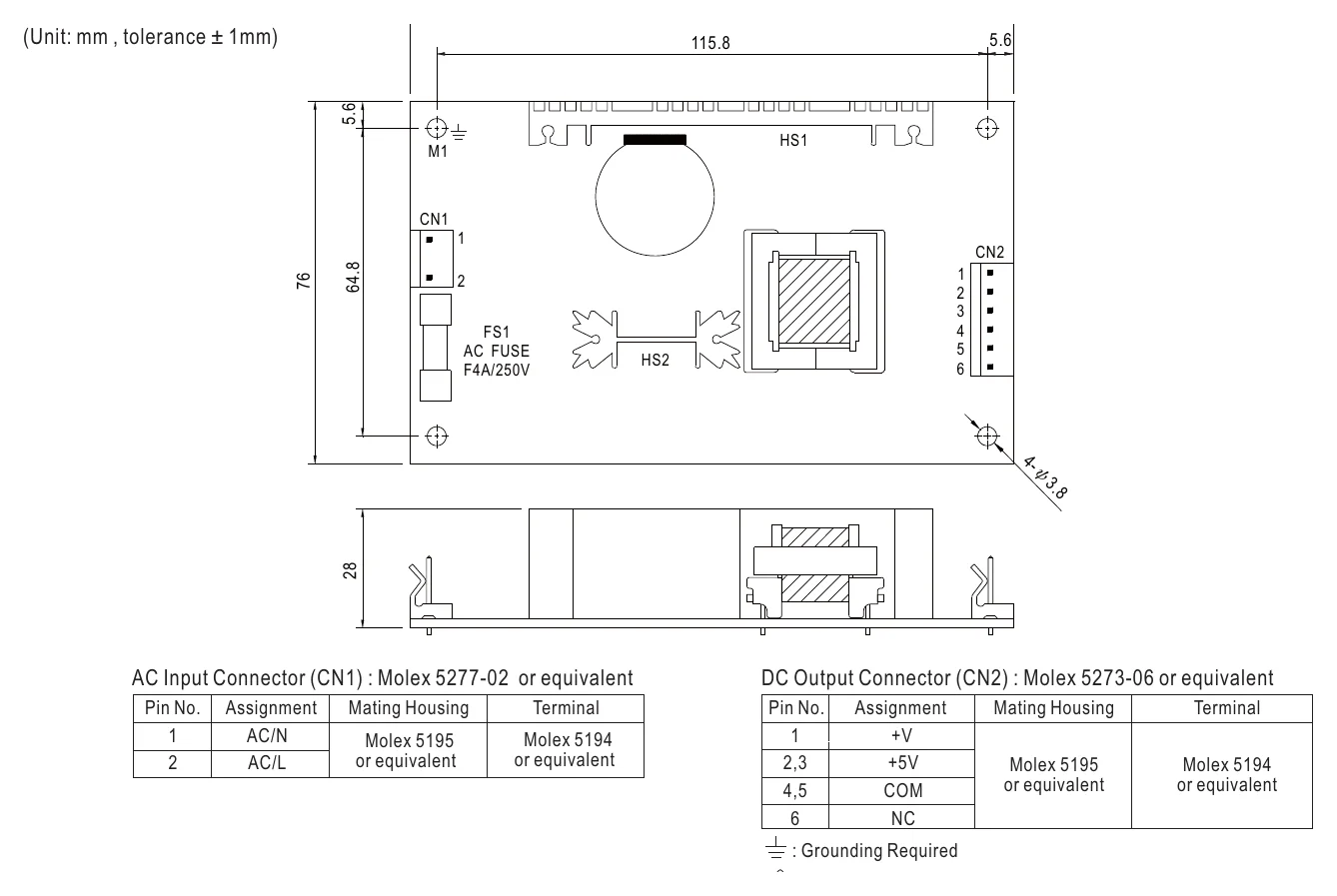 PD-45A Mechanical Specification