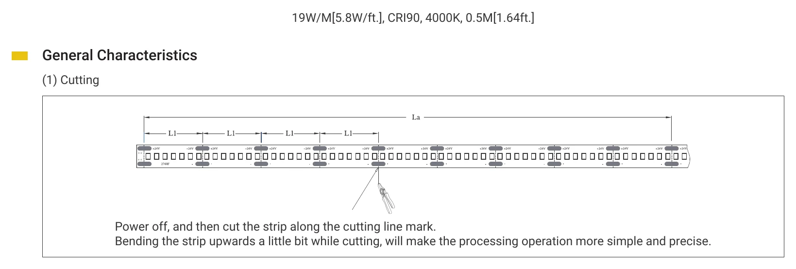 Archilight LED Strip Pro Pure Flow General Characteristics