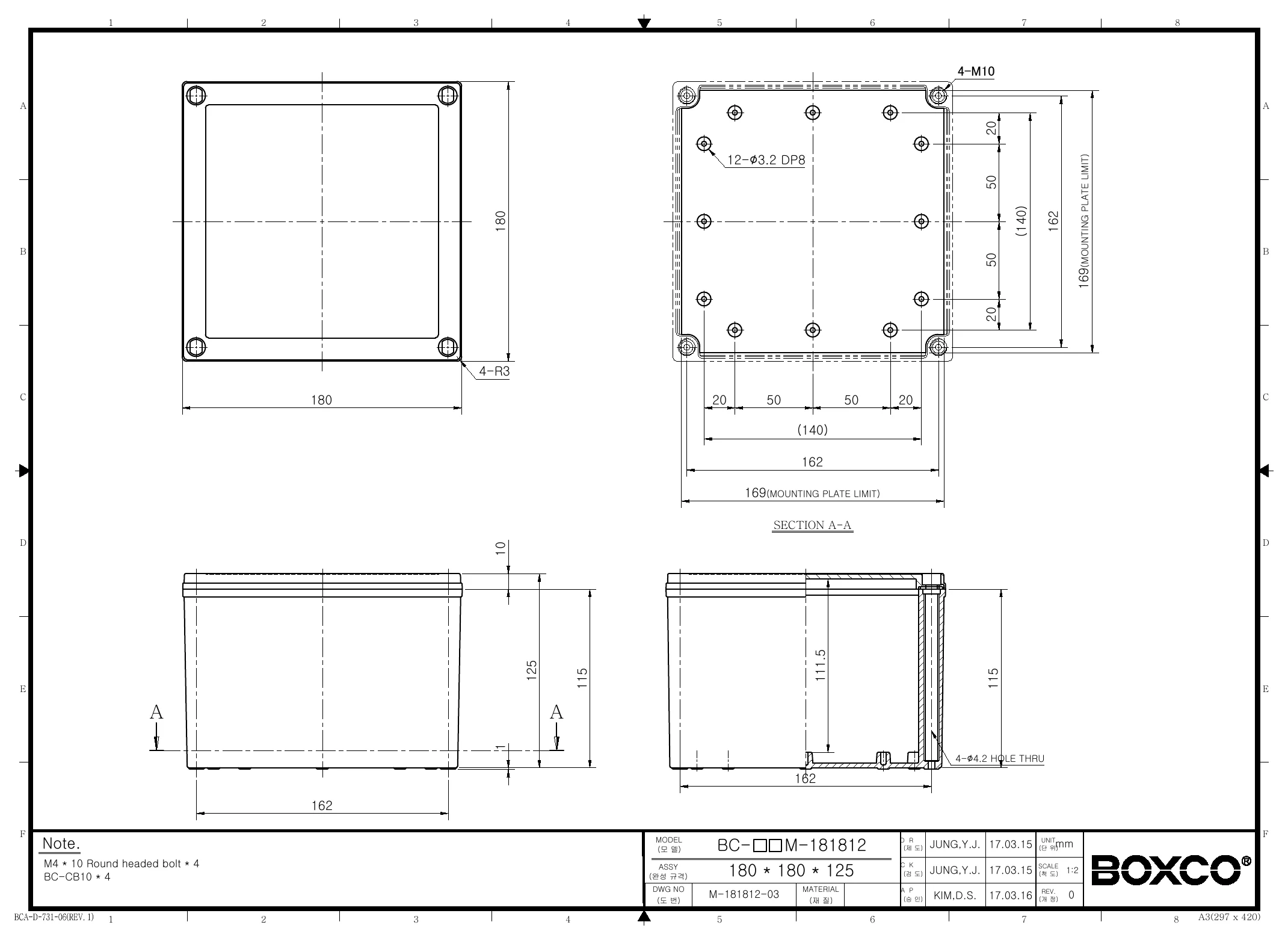 BC-ATM-181812 Dimensions (mm)
