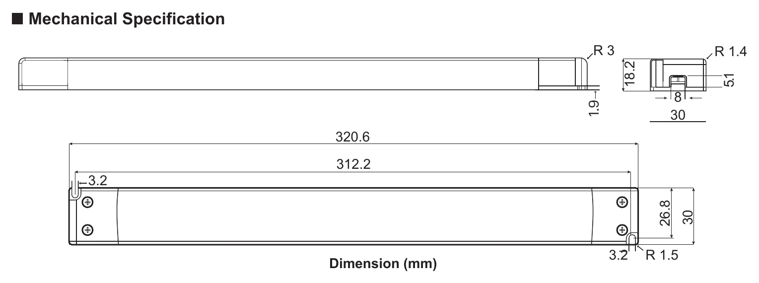 EV-SNL-150-24 Mechanical Specification