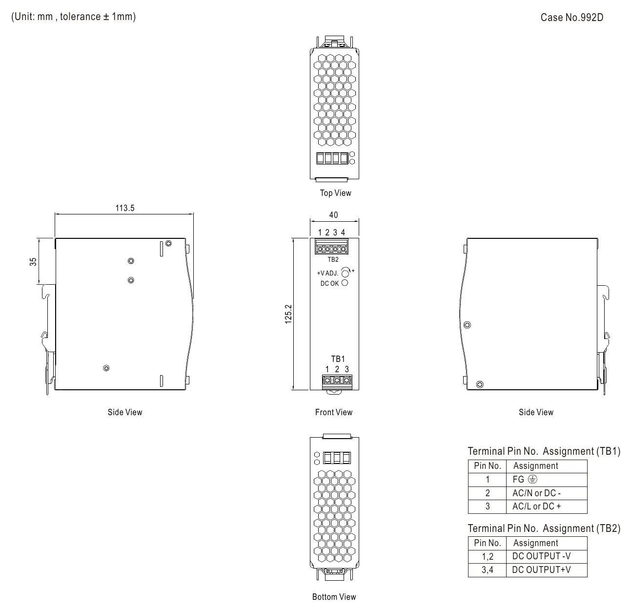 NDR-120-12 Mechanical Specification