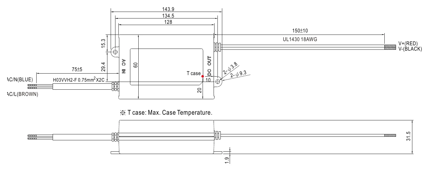 PCD-60-2400B Mechanical Specification