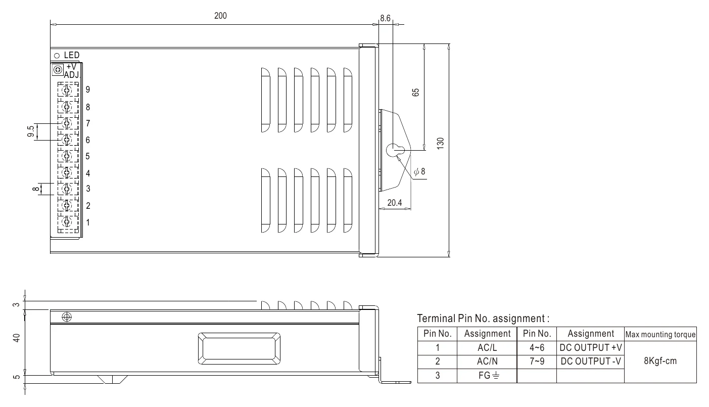 ERPF-400-48 Mechanical Specification