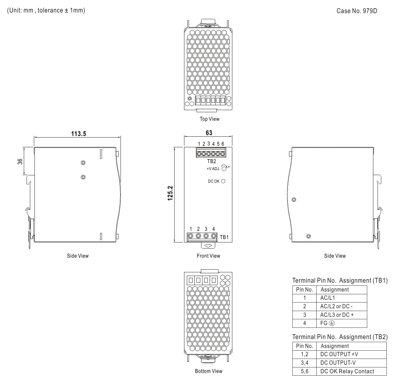 TDR-240-48 MECHANICAL SPECIFICATION