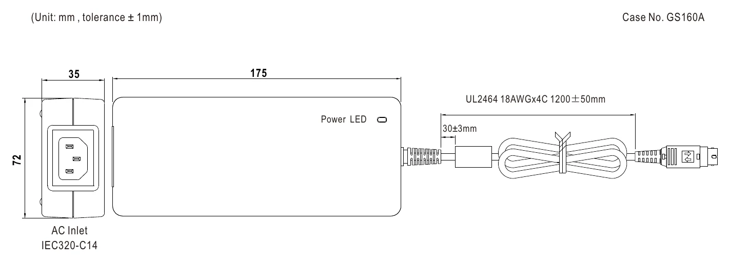 GSM160A24-R7B Mechanical Specification
