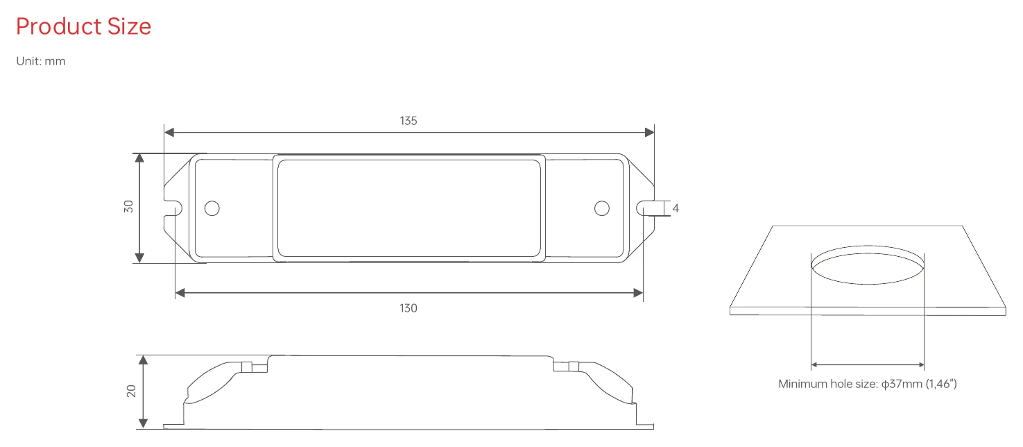 TD-10-650-1000-G1TS Product Size