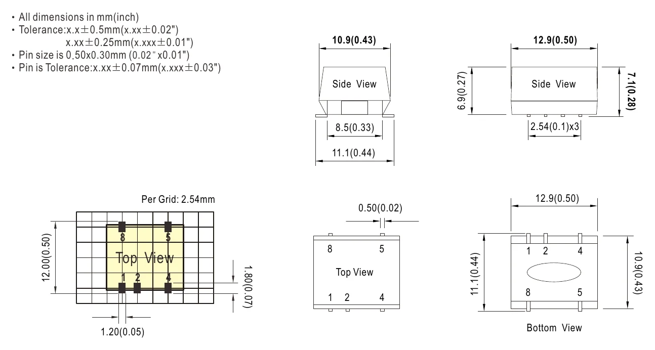 SBTN01L-05 Mechanical Specification