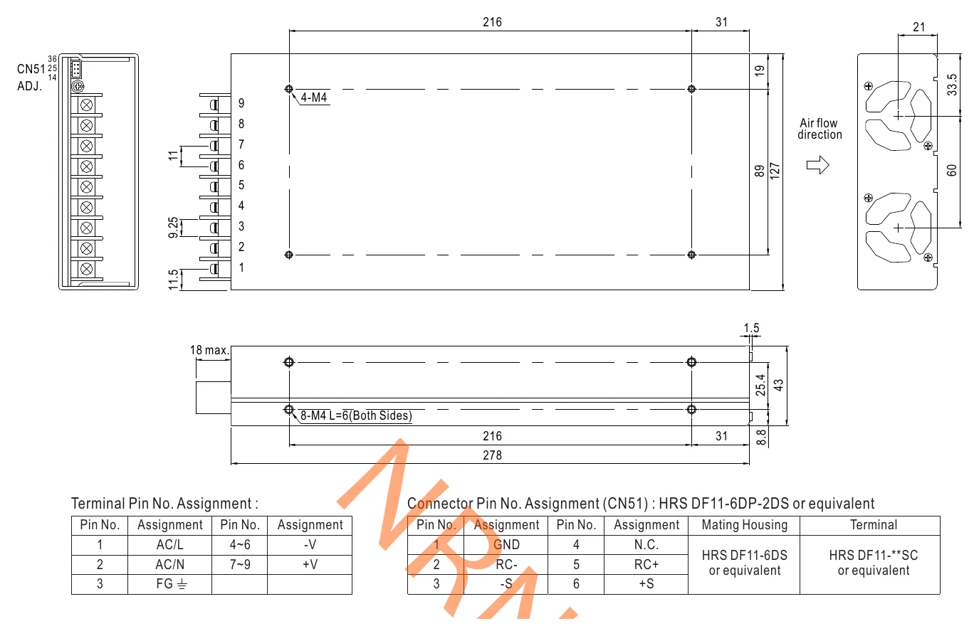 SP-480-12 Mechanical Specification
