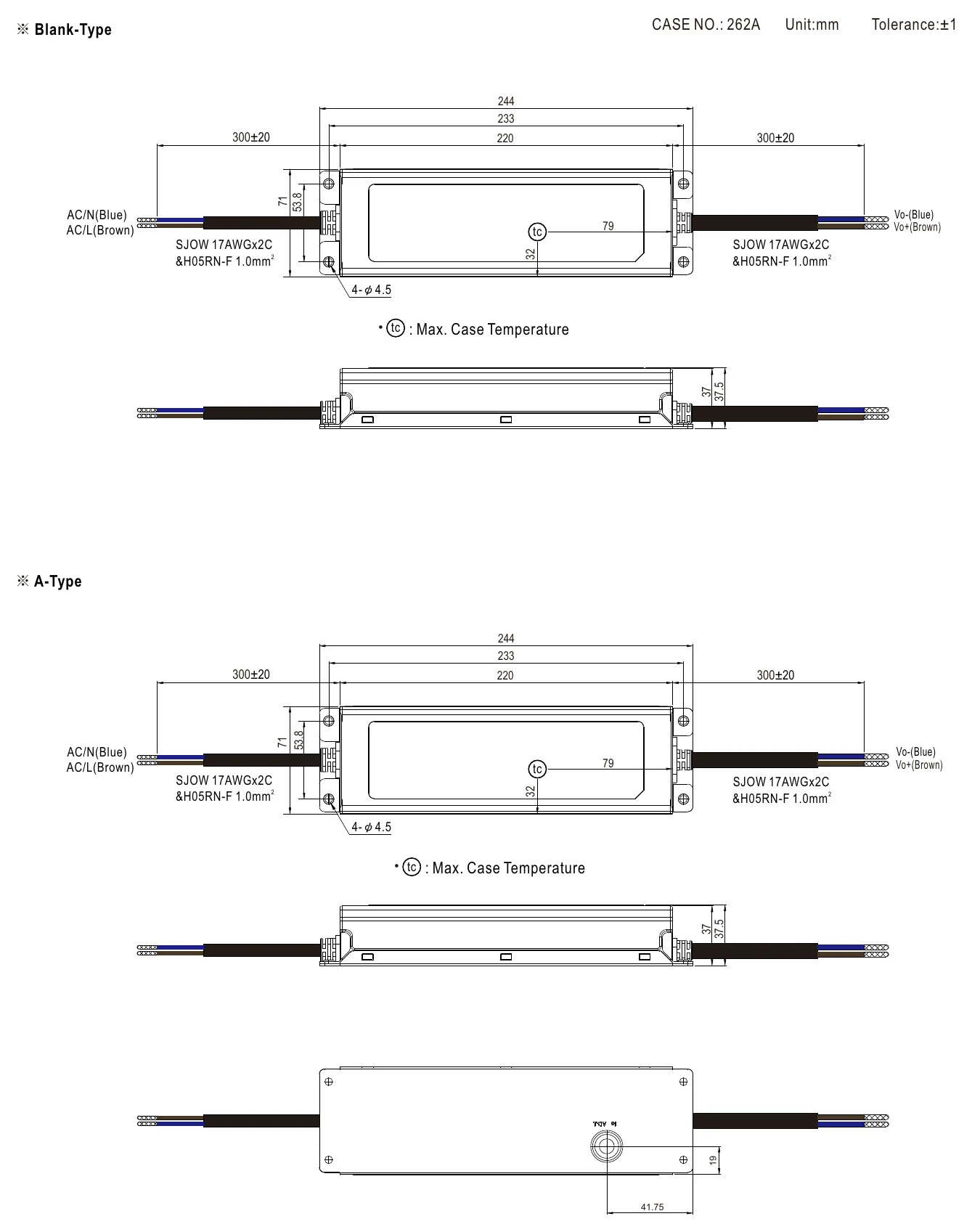 ELG-240-C700B MECHANICAL SPECIFICATION