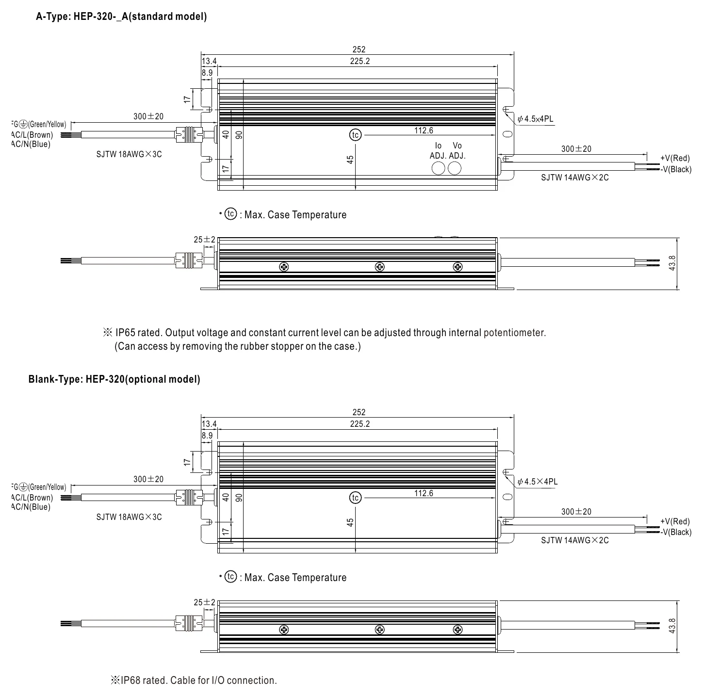 HEP-320-15 Mechanical Specification