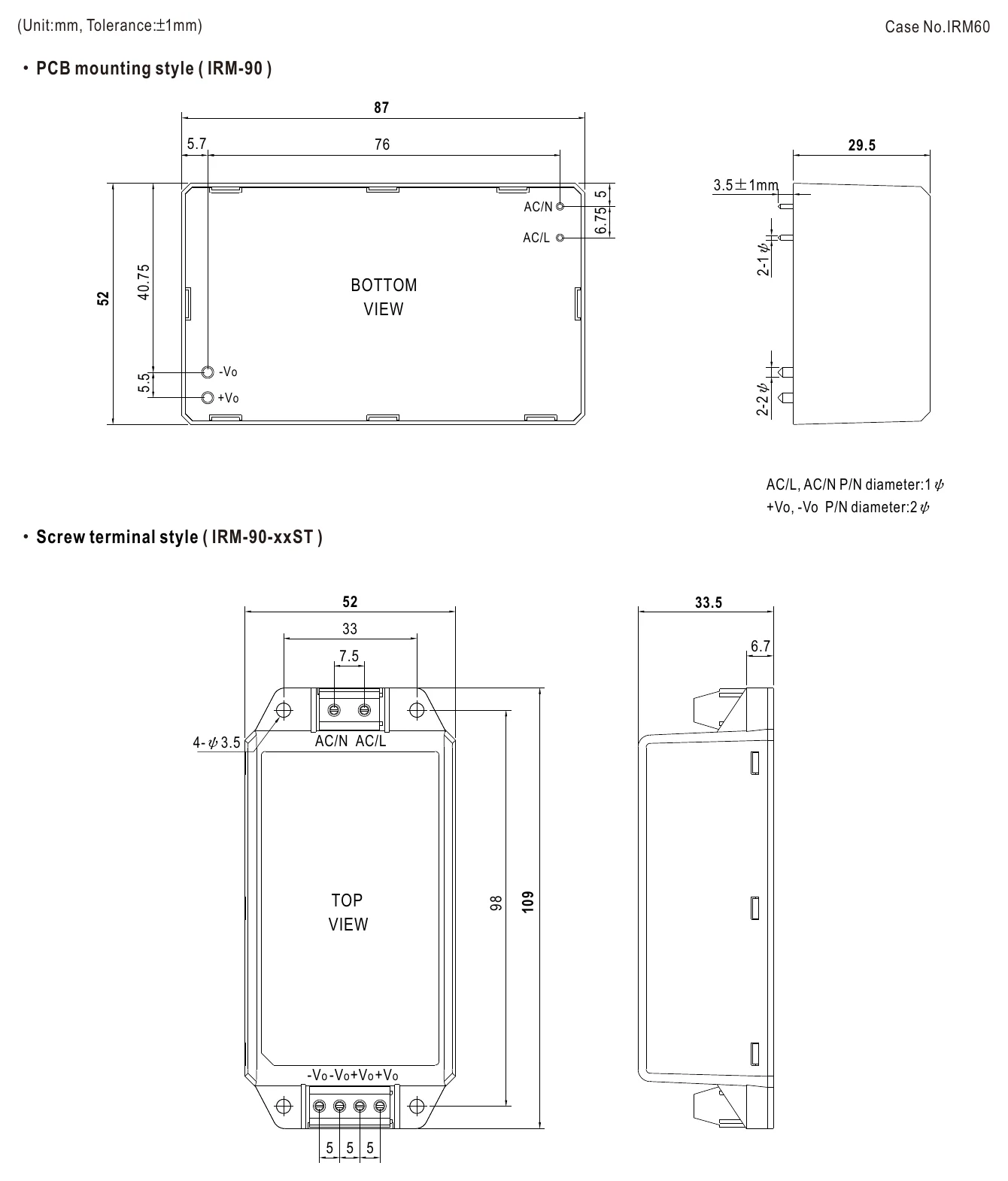 IRM-90-48 Mechanical Specification