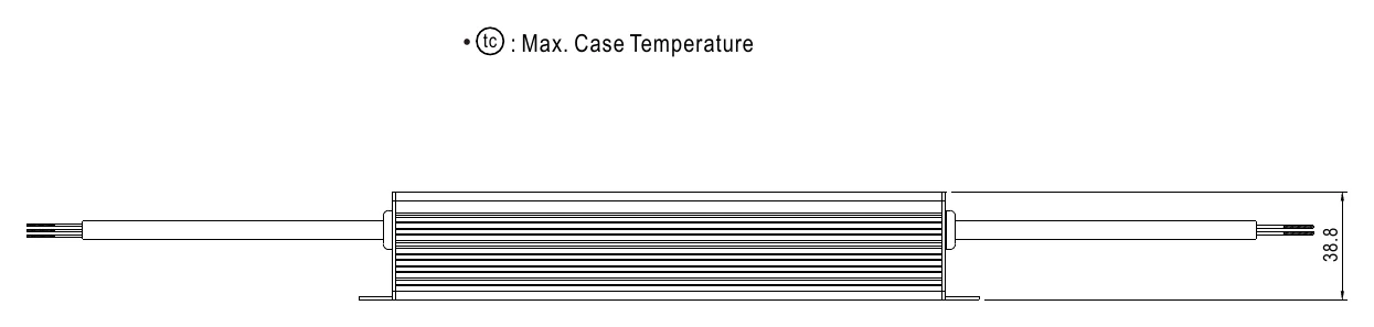 HLG-80H-C350B ‧tc : Max. Case Temperature