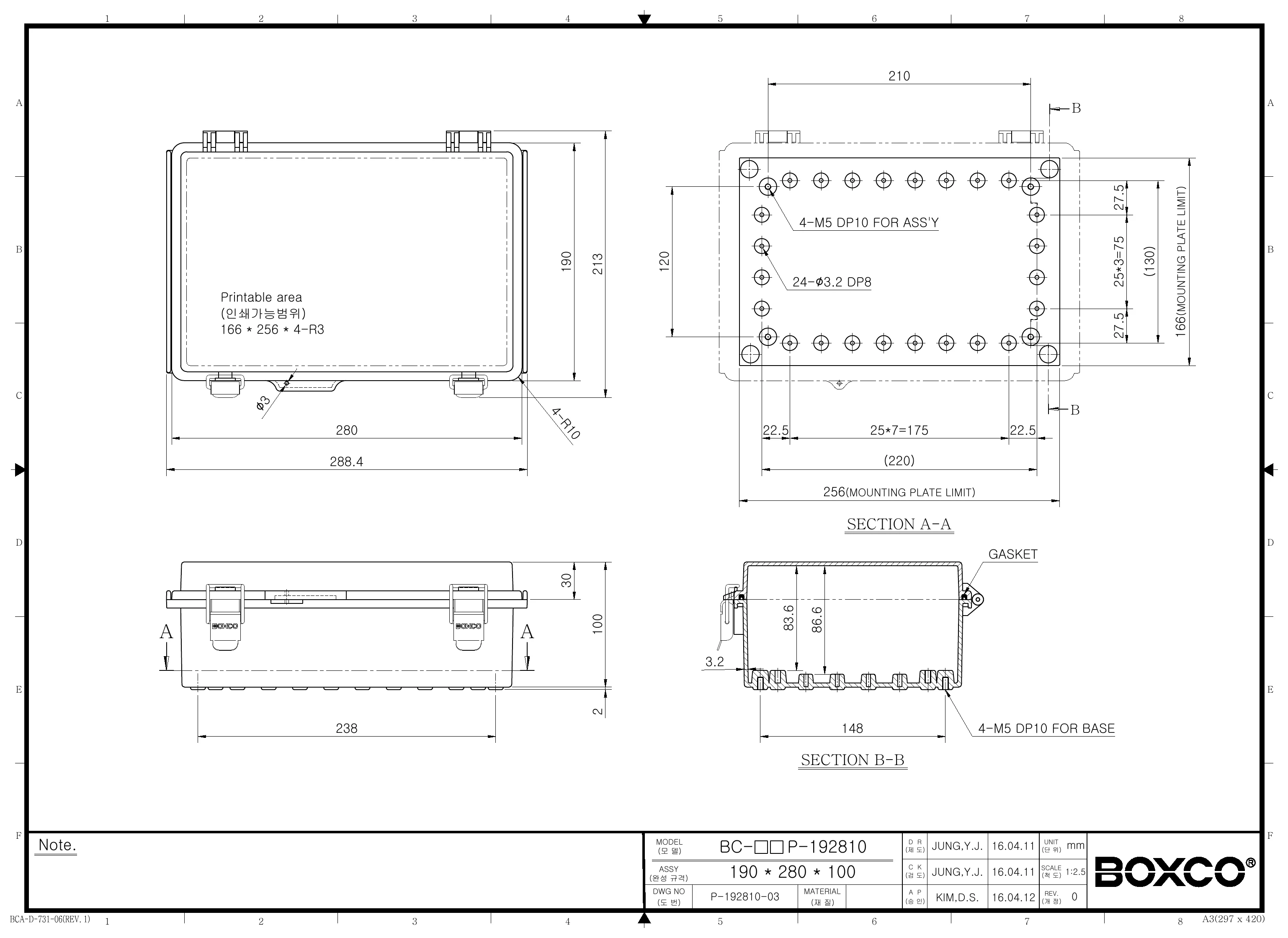 BC-ATP-192810 Dimensions (mm)