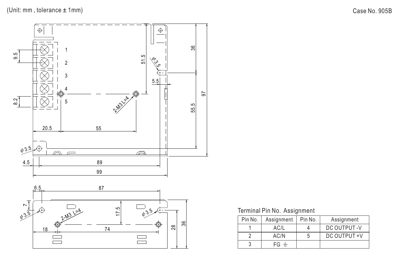RS-50-5 Mechanical Specification