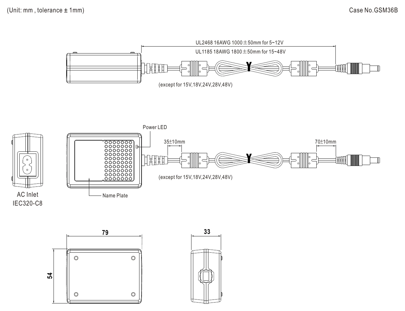 GST25B48-P1J Mechanical Specification