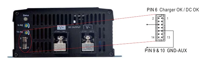 NPP-1200-24 PIN6 Charger OK/DC OK