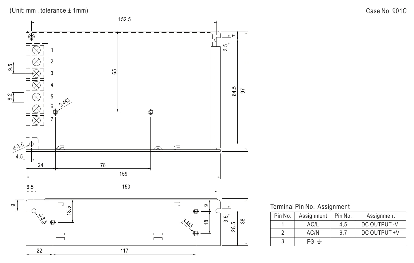 RS-100-3.3 Mechanical Specification