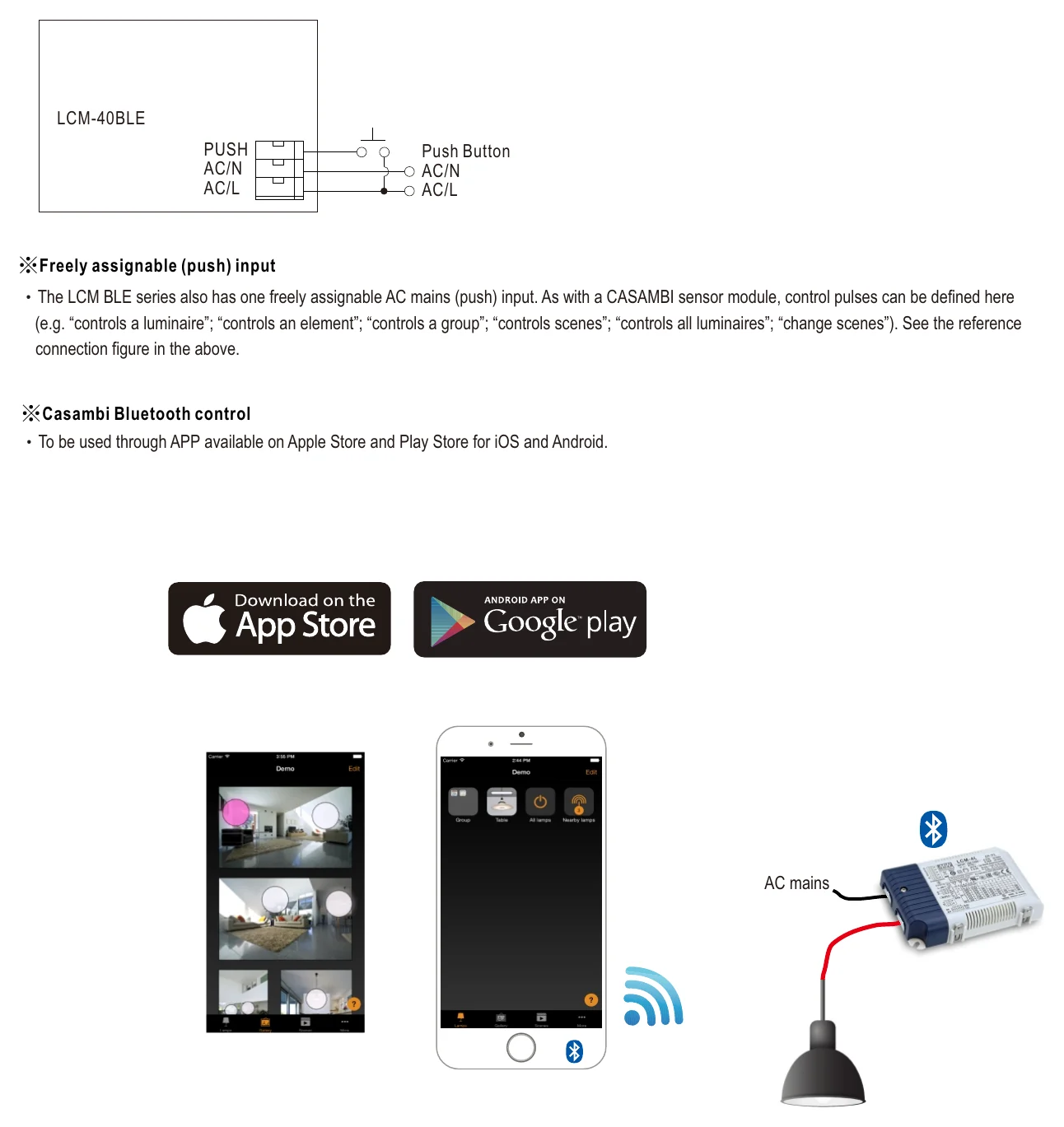 LCM-40BLE DIMMING OPERATION