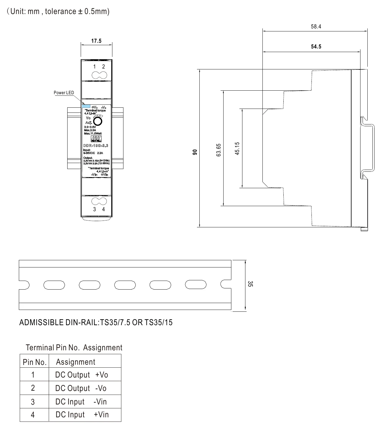 DDR-15L-24 Mechanical Specification