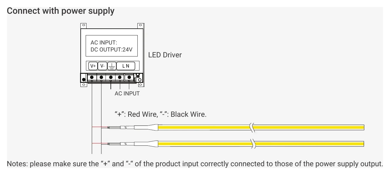 Archilight Pure Lume COB Strip - 8MM Connect with power supply
