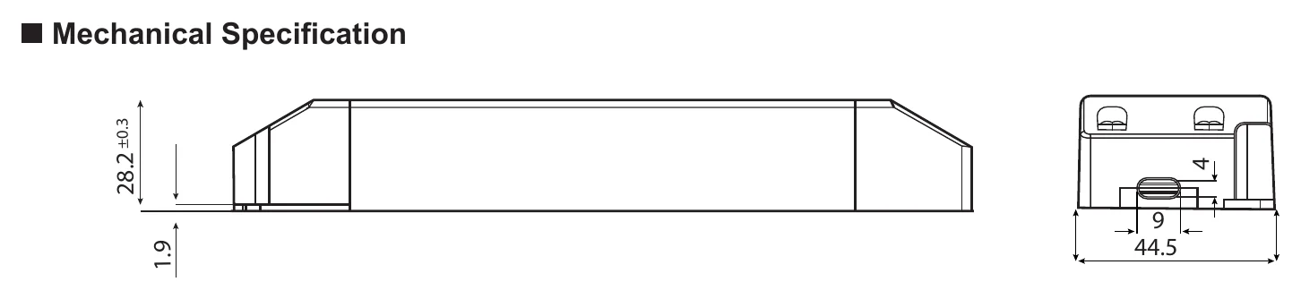 S-EV-SNR-60-24 Mechanical Specification