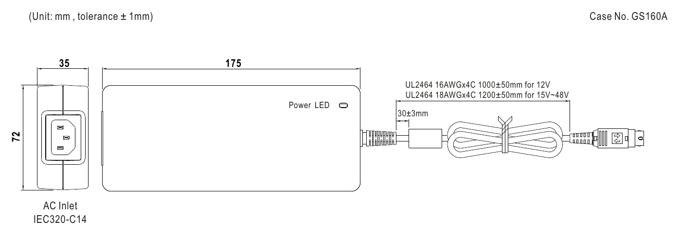 GST160A48-R7B Mechanical Specification