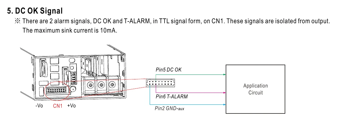 MSP-1600-12 5. DC OK Signal