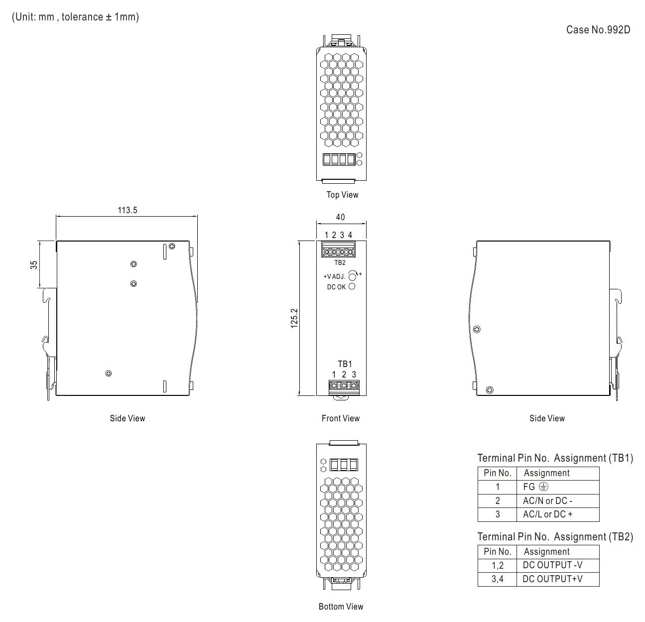 EDR-150-24 Mechanical Specification