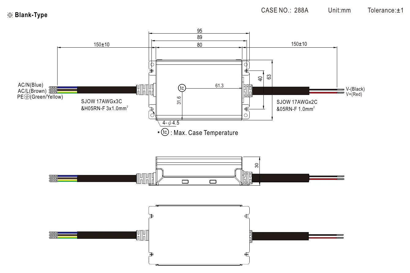 XLG-20-H Mechanical Specification ※ Blank-Type