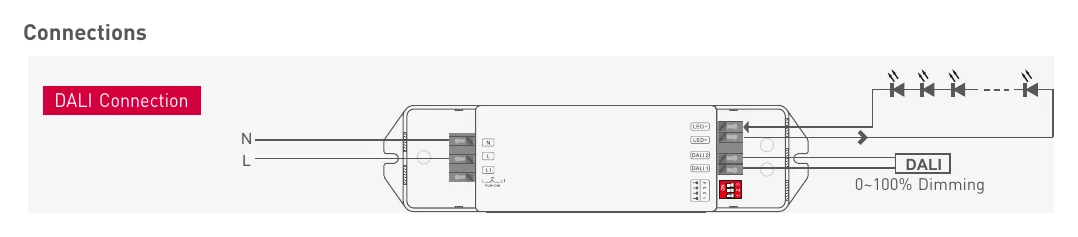 DALI-15-150-700-F1A1 Connections